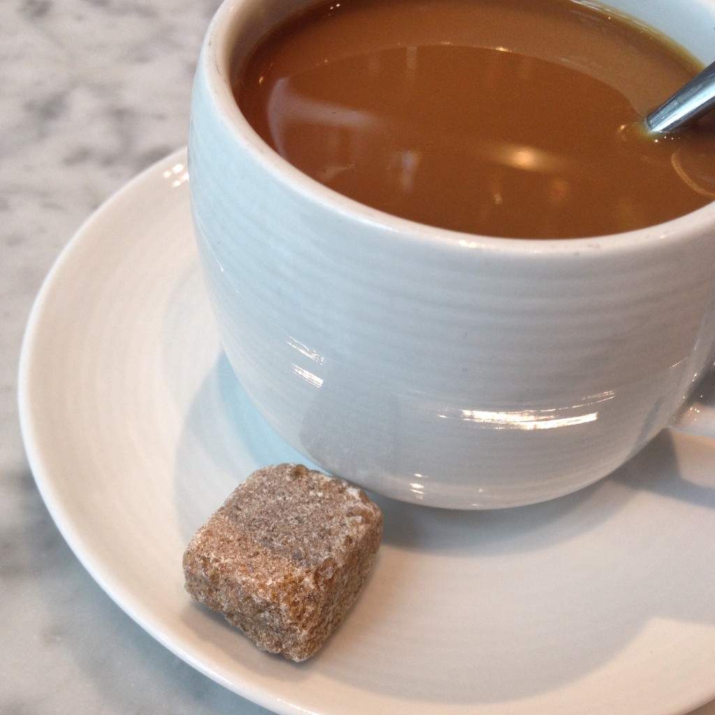 coffe and sugar cube