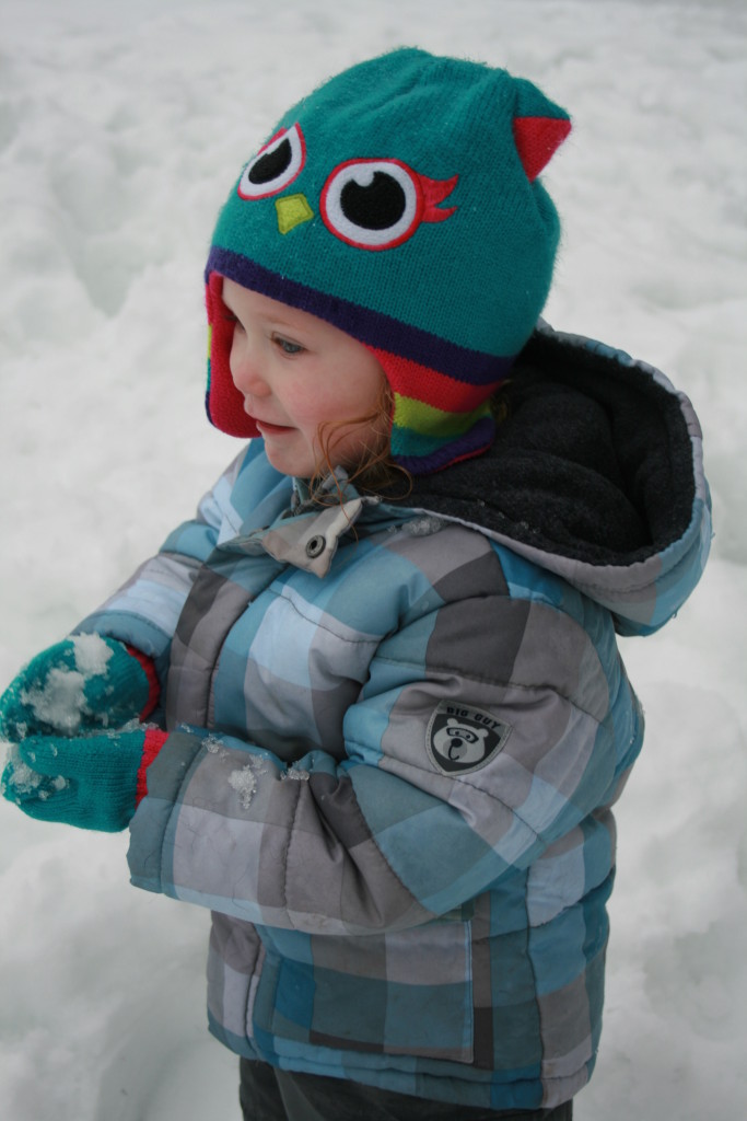 Snowy toddler
